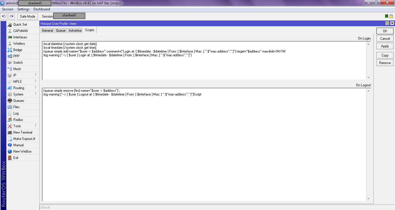 Membatasi kecepatan pada mikrotik dengan script otomatis Custom Simple Queue