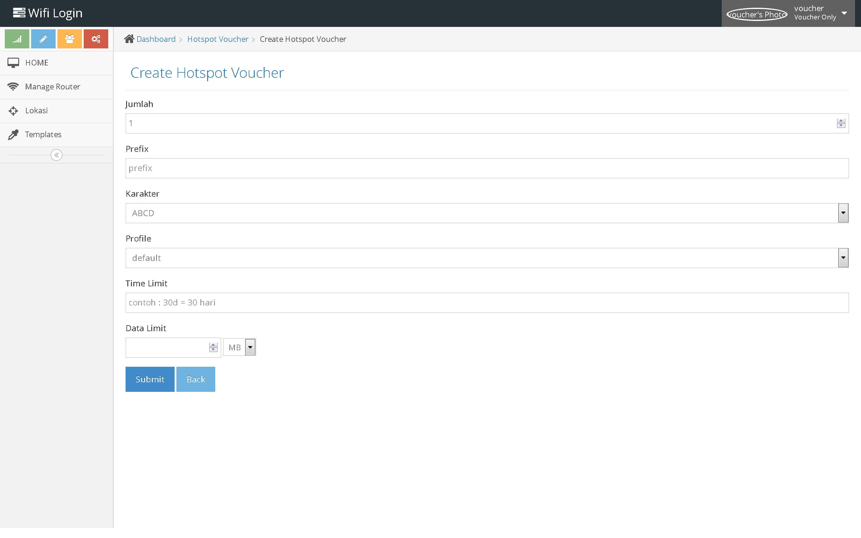 Voucher login mikrotik tanpa user manager