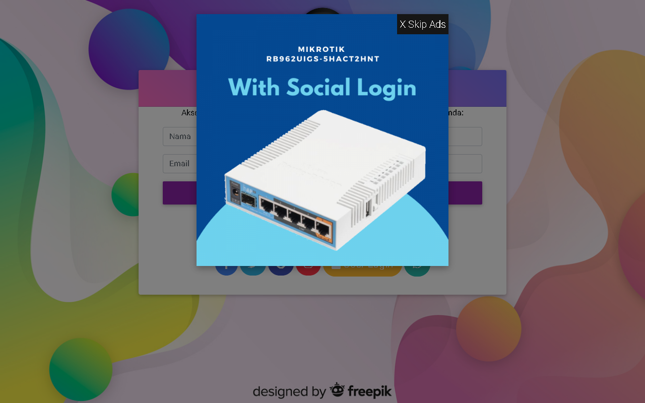 Cara buat pop up banner pada landing page login wifi