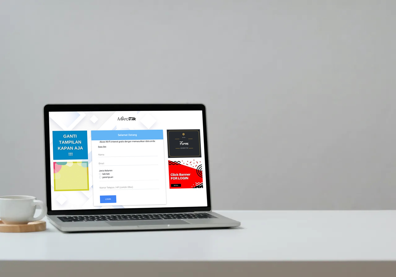 Cara Setting Cloud Custom Mikrotik Hotspot Login Landing Page